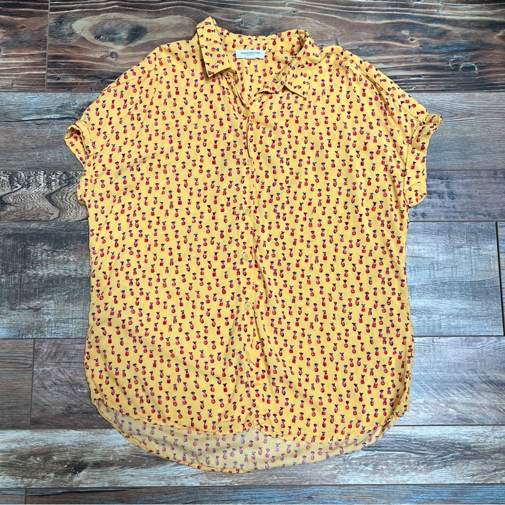 Beachlunchlounge Spencer Mini Pina Button Up Size M